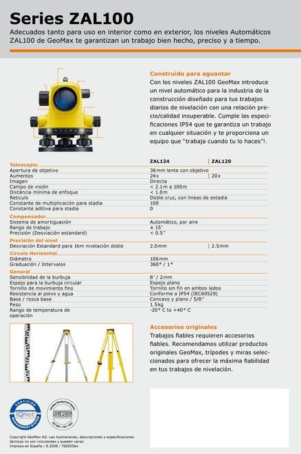 Nivel Automático GeoMax Series ZAL100