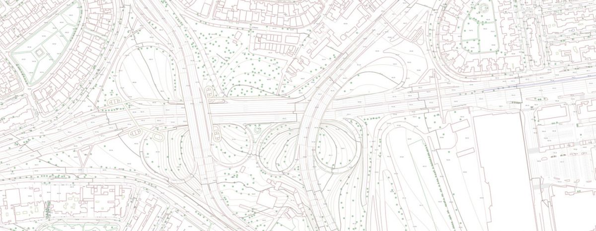 mapa topográfico vectorial en CAD
