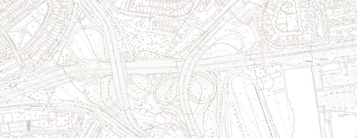 mapa topográfico vectorial en CAD