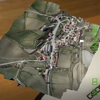 Ejemplo de aplicación de realidad aumentada de datos extraidos con nuestro drone